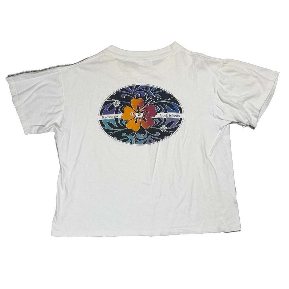 Vintage Island Style Rarotonga Cook Islands Graphic T-Shirt Surf Y2K